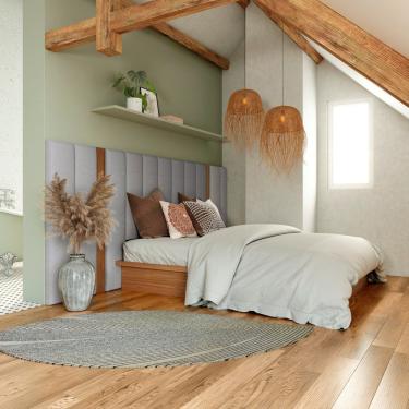 Imagem de Cabeceira Casal/queen 300cm Estofada Dalla Costa Freijó