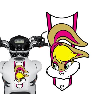 Imagem de Adesivo Faixa Gravata Sem Resina Lola Bunny Azul Cor Rosa