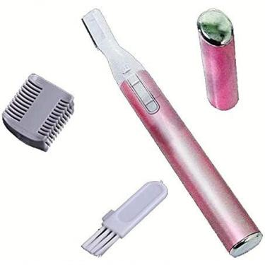 Imagem de Mini Caneta Depiladora Rosa Portátil Elétrico Sobrancelhas Buço Caneta Depiladora Caneta Rosa