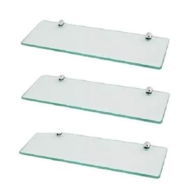 Imagem de Prateleira de vidro decorativa 30 x 10 kit com 3 unidades - Sonharte
