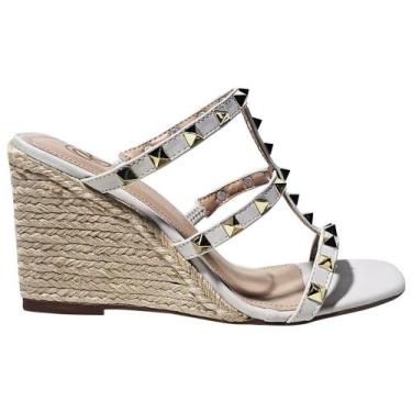 Imagem de Sapato Modelo Anabela Napa Com Spikes Salto 9cm - Clinic Shoes, 38, Br