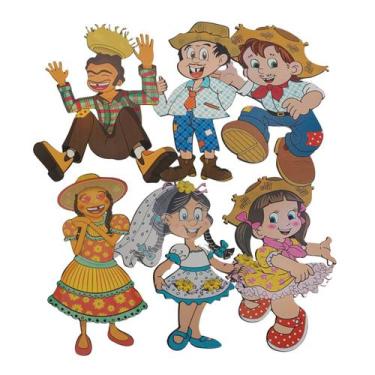 Imagem de Painel Junino Kit Casal Caipira - 06 unidades - NC Toys