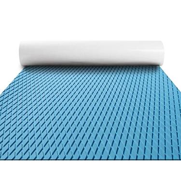 Imagem de FOCEAN Piso De Barco Espuma Eva Deck Camuflado Tapete Autoadesivo Marinho Para Lancha Rv Iate Caiaque, 47,2'' X 15,7'', Azul