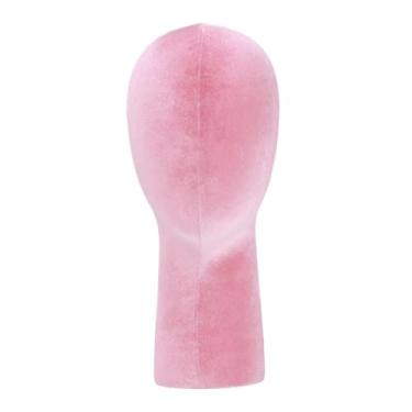 Imagem de Ysyqkn Cabeça de Manequim para Peruca, Suporte Autônomo Multifuncional para Armazenamento de Bonés, para Salão de Beleza Ou Loja de Fones de Ouvido, Cachecói, Rosa
