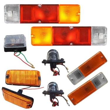 Imagem de APSMOTIV Suzuki Samurai Luz Traseira 1986-1995 Conjunto Completo Luz Real/Luz Indicadora/Lâmpada Transparente/Luz Marcadora Lateral/Luz de Placa de Licença Lâmpadas 12V Sz2800101|35604-80022