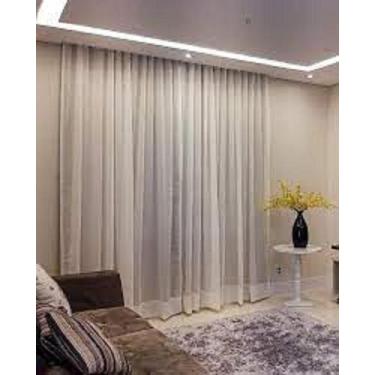 Imagem de Cortina Trilho Suiço Forro Com Voil 6.00 X 2.70 Para Trilho De 3 Até 4