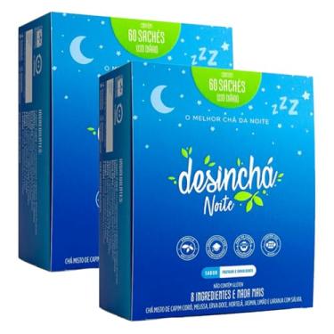 Imagem de Kit 2 Desinchá Noturno Suplemento 60un - Sabor Natural