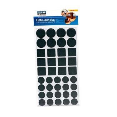 Imagem de Kit 40 Protetor Feltro Adesivo Pé Cadeira Sofá Mesa Tekbond