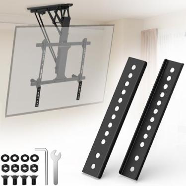 Imagem de Kit extensor de suporte vertical VESA para TV compatível com design para TVs com padrão VESA baixo, adequado para suportes de teto de TV, placa de suporte de extensão VESA