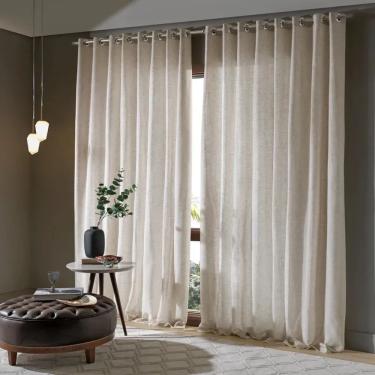 Imagem de Cortina Duplex Mônaco Com Forro 4,20x2,80m Linho - Bella Janela