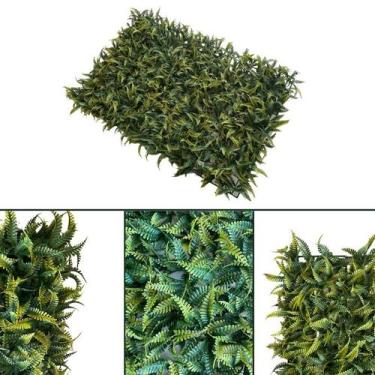 Imagem de Placa Samambaia Parede Verde Artificial Muro Inglês 40x60cm - M1