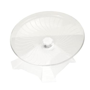 Imagem de ＡＷＨＡＯ Roda de Exercício para Hamster Roda de Corrida para Hamster com Suporte Disco Giratório Suprimentos para Animais de Estimação Brinquedo de Rolo, Branco