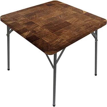 Imagem de Capa de mesa de madeira ajustada, estampa de textura de prancha de madeira, toalha de mesa impermeável interna/externa, sala de jantar de pátio e cozinha, serve para mesa de 122 x 172 cm