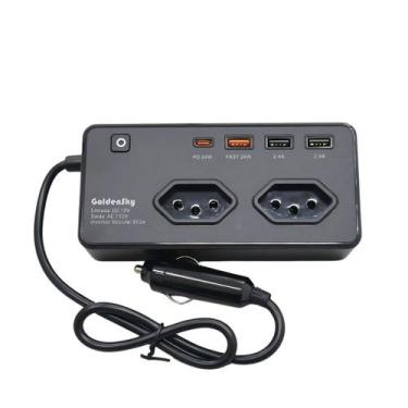 Imagem de Inversor Conversor 350w 12v Para 110v Tomada + Usb Turbo - Goldensky