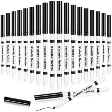Imagem de Marcadores laváveis Fullhawl Line Black Fine Tip, conjunto de 18 unida
