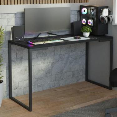 Imagem de Mesa De Escritório Industrial 120cm Nero Marquina Madesa
