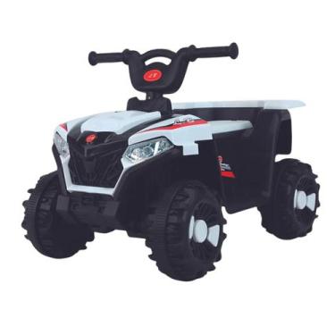 Imagem de Carro Elétrico Infantil 6v Quadriciclo De Passeio Zippy Toys, Branco