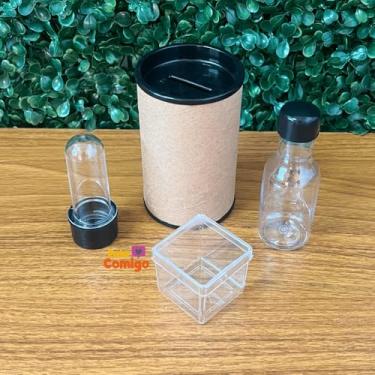 Imagem de Kit 80 Lembrancinhas Aniversário Cofrinho Tubete Fala Comigo (Preto)