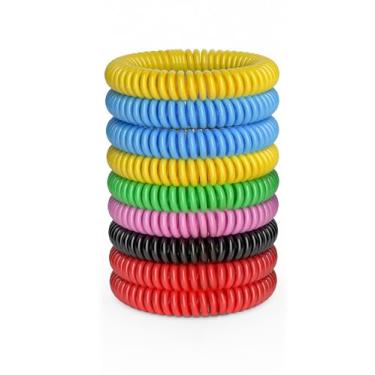 Imagem de Pulseiras repelentes de mosquitos (pacote com 12 unidades) Pulseiras de pulso naturais e à prova d'água para adultos, crianças, animais de estimação, sem DEET, seguras para proteção de viagem.