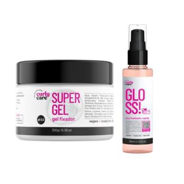 Imagem de Kit Super Gel Fixador e Gloss Óleo Finalizador Curly Care