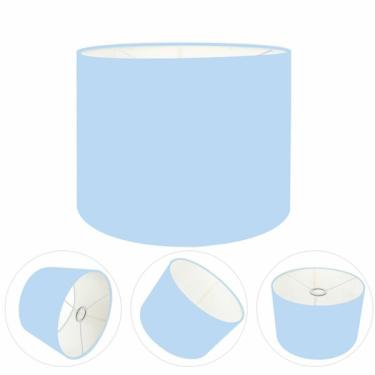 Imagem de Cúpula Abajur Cil��ndrica Cp-8013 Ø30x30cm Azul Bebê