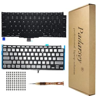 Imagem de Pardarsey Teclado retroiluminado de substituição compatível com MacBook Air 13 polegadas Retina A2179 2020 layout dos EUA + parafusos de teclado + chave de fenda
