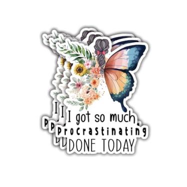 Imagem de (3 peças) Adesivo "I Got So Much Procrastinating Done Todaying", frases engraçadas, frases sarcásticas, adesivos de vinil para Tumbler, laptop, Kindle, garrafas de água, tablet, livros, telefone