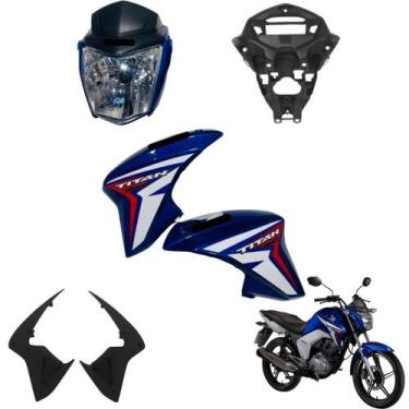 Imagem de Asa (aba) Tanque Cg Titan 150 Modelo 2014 / 2015 + Farol Completo Com 