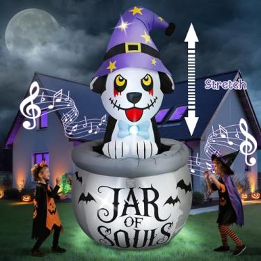 Imagem de Kalolary Decoração de quintal com desenho animado inflável de Halloween de 203 cm