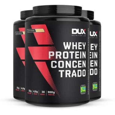 Imagem de Kit 3 Whey Protein Concentrado Dux Butter Cookies 900G