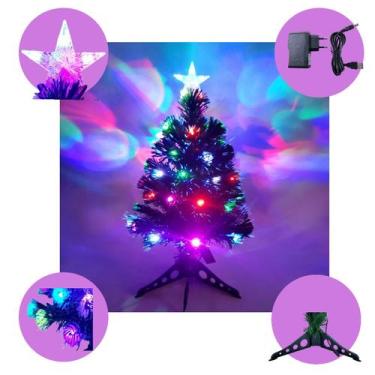 Imagem de Árvore de Natal LED Verde Luz Estrela Colorida Pequena 60cm - MultiA