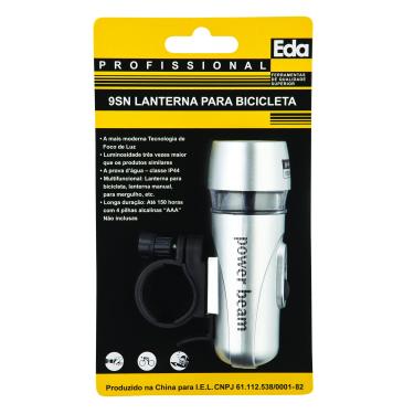 Imagem de Lanterna dianteira para bicicleta 5 LEDs, EDA, 9SN, Preto