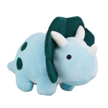Imagem de Dinossauro Triceratops Azul 21Cm Pelucia - Fofy Toys