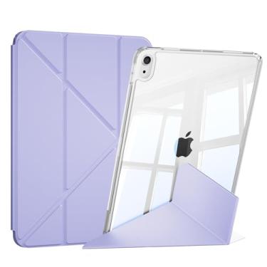 Imagem de KVTVOU Capa para iPad (A16) 11ª/10ª geração (2025/2022, 11/10,9 polegadas), capa deslizante removível 2 em 1 com capa traseira rígida transparente, capa fina em Y com suporte múltiplo e despertar