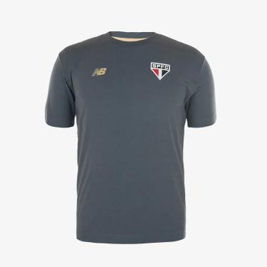 Imagem de Polo Masculina NB Viagem SPFC 2025, Cinza Blacktop, G