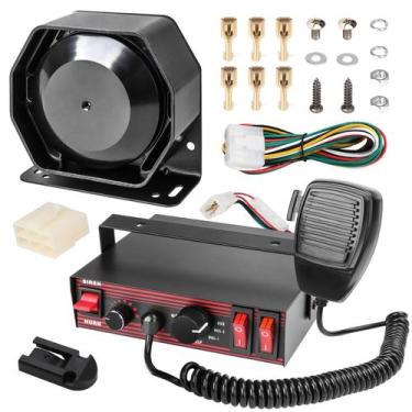 Imagem de Sistema PA de sirene policial Winstor 8 tons 200W 12V com microfone - 