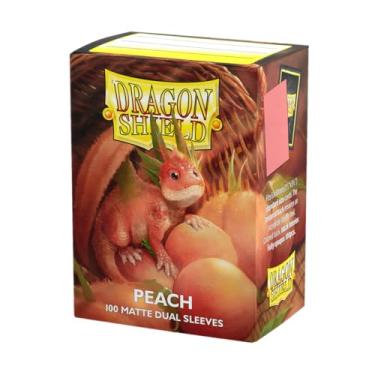 Imagem de Arcane Tinmen Dragon Shield Sleeves - Matte Dual: Peach 100 CT - MTG Card are Smooth & Tough Compatible with Pokemon, Magic The Gathering Sleeves, Flesh Blood, and Digimon, Pink (AT-15053)