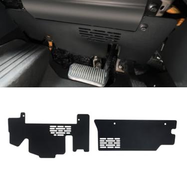 Imagem de Maxzina Painel de pontapé compatível com Ford Maverick 2022-2025 (não para Tremor&Lobo 2025) motorista passageiro alumínio sob o painel capa de proteção de placa anti-chute 2 peças para acessórios