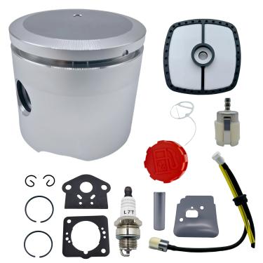 Imagem de Mikatesi Kit de pistão SRM-225 + mais P100013550 com kit de montagem de tubo de óleo de filtro de ar SRM 225 compatível com Echo SRM-225 PE-225 GT-225i GT-225SF SRM-225i aparador de grama