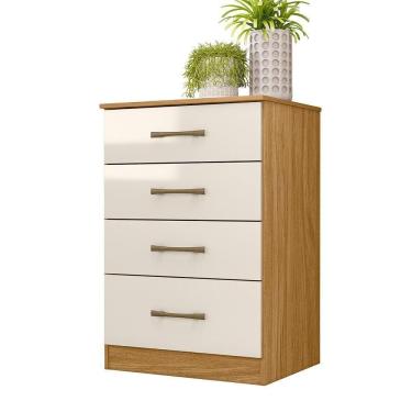 Imagem de Comoda 4 Gavetas 61 Cm MS913 Moval Freijo Off White