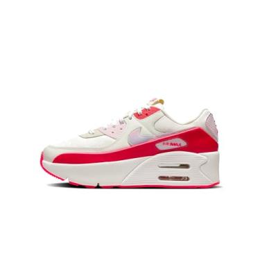 Imagem de Nike Tênis feminino Air Max 90 LV8, Sail/Sirene Red/Pearl Pink/Multi, 37