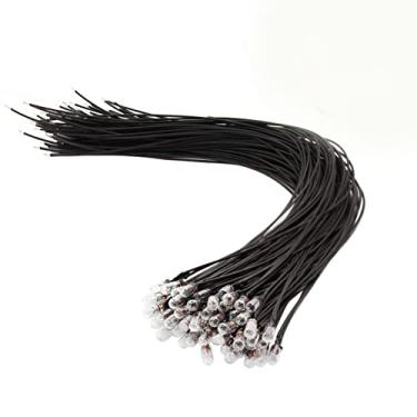 Imagem de GPW02W 50 peças, transparente, 3 mm, 1,5 V, 100 mA, miniatura, pré-fiado, grão de trigo, lâmpadas brancas quentes para layout de trem modelo ou projeto arquitetônico