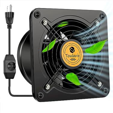 Imagem de Exaustor de 15 cm, ventilador de ventilação de 308 CFM montado na parede com controlador de velocidade variável, ventilador extrator poderoso através da parede ou teto para cozinha, banheiro, sótão