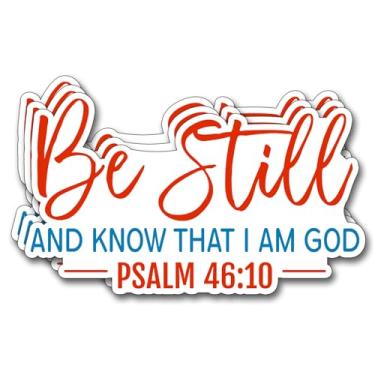 Imagem de (3 peças) Be Still and Know That I Am God Adesivo Cristão Inspirador Decalques Decorativos Livros Laptop Telefone Garrafas de Água Kindles Tumbler Adesivos de Vinil Impermeável 7,6 x 4,6 cm
