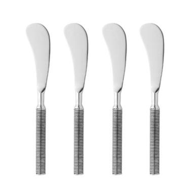 Imagem de Conjunto 4 Espátulas de Aço Inox Cor Prata Espiral Wolff