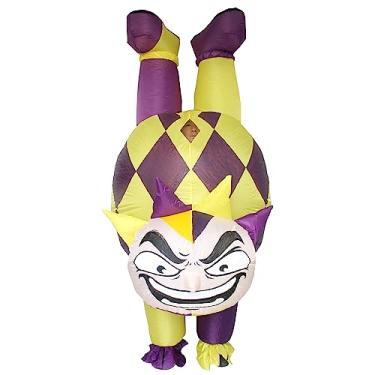 Imagem de IRETG Fantasia inflável de palhaço de cabeça para baixo, para adultos, fantasia engraçada