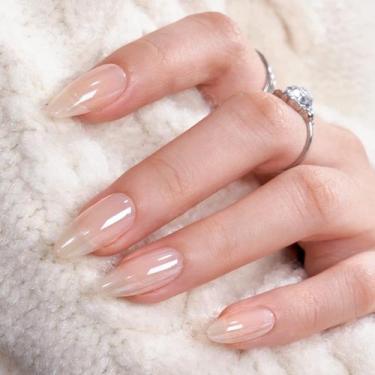 Imagem de Kit Press On Nails BartBox Soft Gel Almond Chrome Nude 30 - BTArtbox