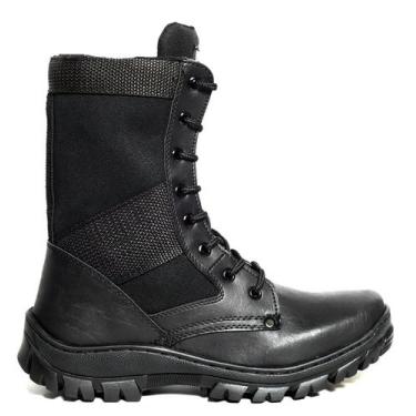 Imagem de Bota Coturno Masculino Feminino Tático Militar de Amarrar Cano Acolcho