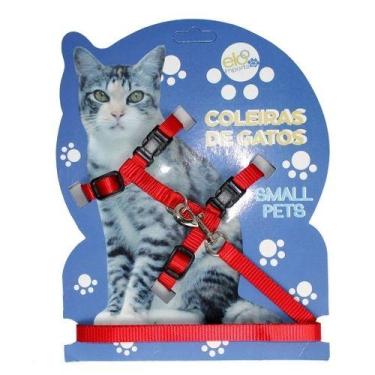 Imagem de Coleira Peitoral Gato Pet Guia Com Regulagem Confortável - LOGOSPAN