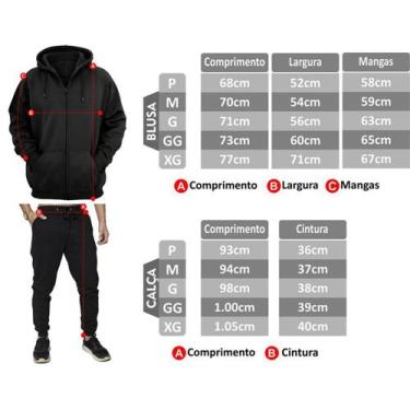 Imagem de Conjunto Moletom Calça Blusa Masculino Canguru Abrigo - FOR STREET, Ci